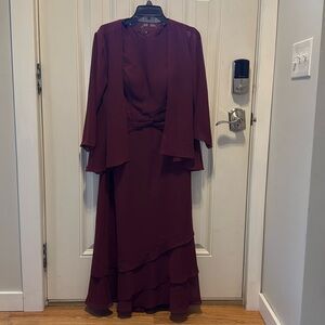 Mother of the bride ankle length dress by Stacees. Size 10 Cabernet color